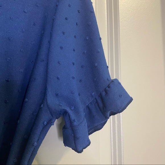 3/$35 Blue Cotton Romper - Picture 2 of 5